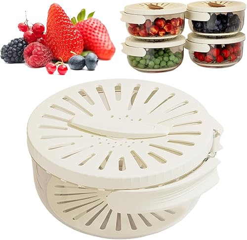 Miniatura 8 de Cesta de drenaje y conservación 2 en 1, nuevo cuenco multifuncional para lavar frutas y verduras 2026, cesta de drenaje y conservación de Naranja