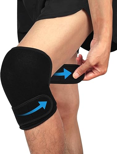 Paquete de 2 bolsas de hielo de gel con correas para rodilla, codo, hombro, muñeca y espalda, bolsas de hielo reutilizables para lesiones,