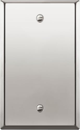 Miniatura 9 de ENERLITES Placa de Pared Metálica para Dispositivo Ciego, Resistente a la Corrosión, Tamaño Estándar 1-Gang 4.50" x 2.76", Acero Estampado con NEGRO