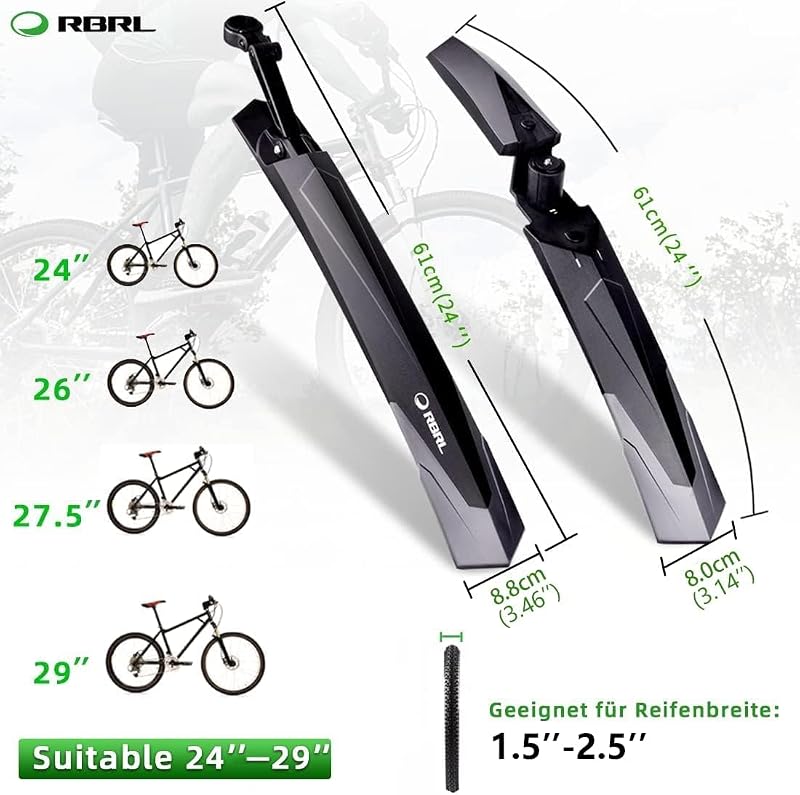 RBRL Kerékpár Sárvédő Szett 24-29 Hüvelyk MTB Univerzális Hegyi Kerékpárhoz
