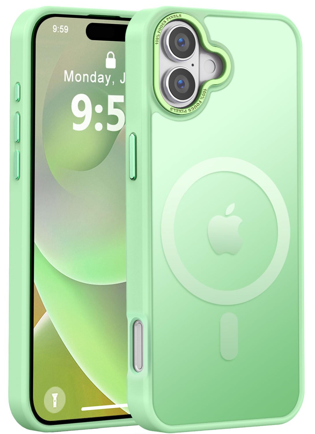 Newfuture Strong Magnetic Compatible with iPhone 17 Pro Case [13 FT Military Drop Protection] [Compatible with Magsafe] Slim Translucent Matte Shockproof with Anti-Fingerprint Phone Case, Tender Pink — view 235