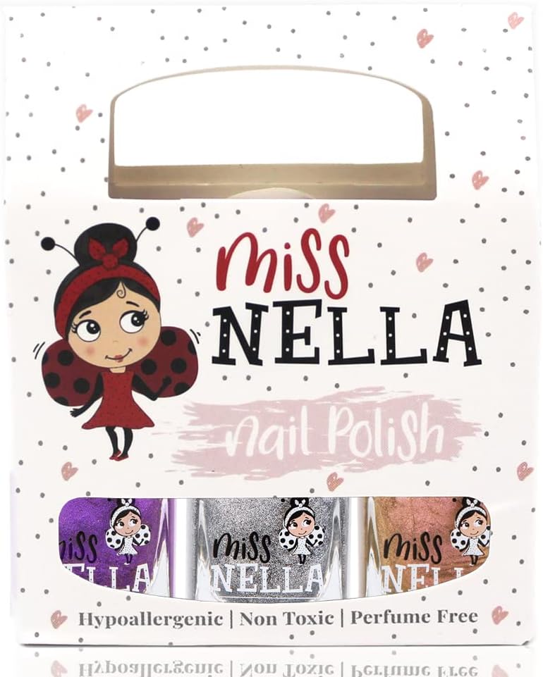 Miss Nella Space And Beyond- Special chrome Kids Nail Polish 3 Pack: Cosmic Cutie (gold)