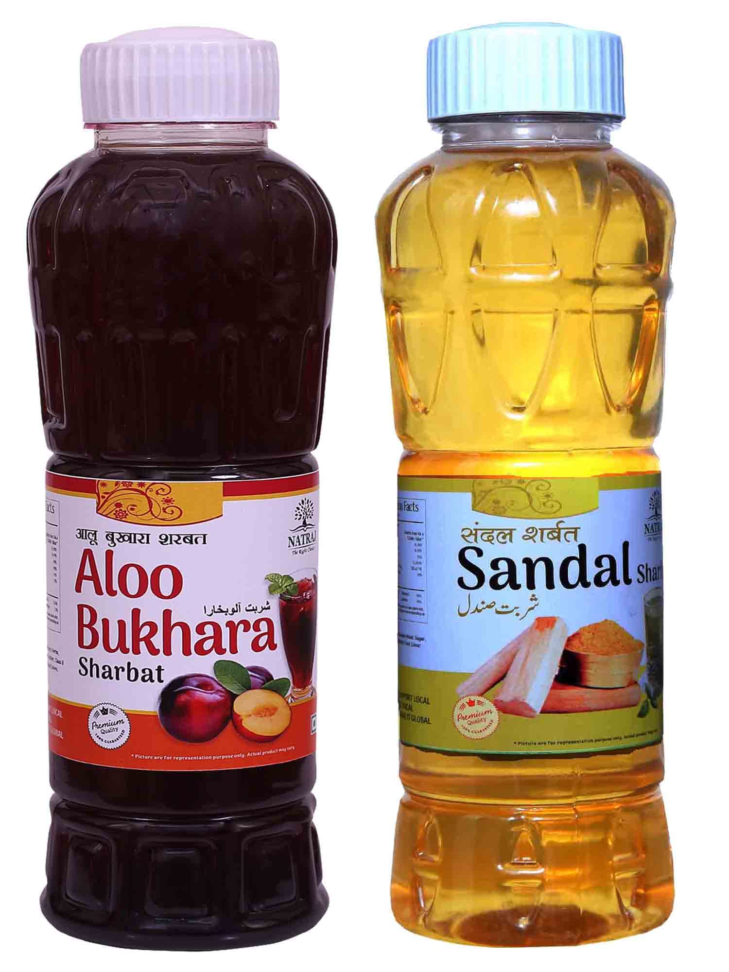 Natraj The Right Choice AlooBukhara & SANDAL SHARBAT Pack of 2 (750ml x 2) = 1500ml-picture-23