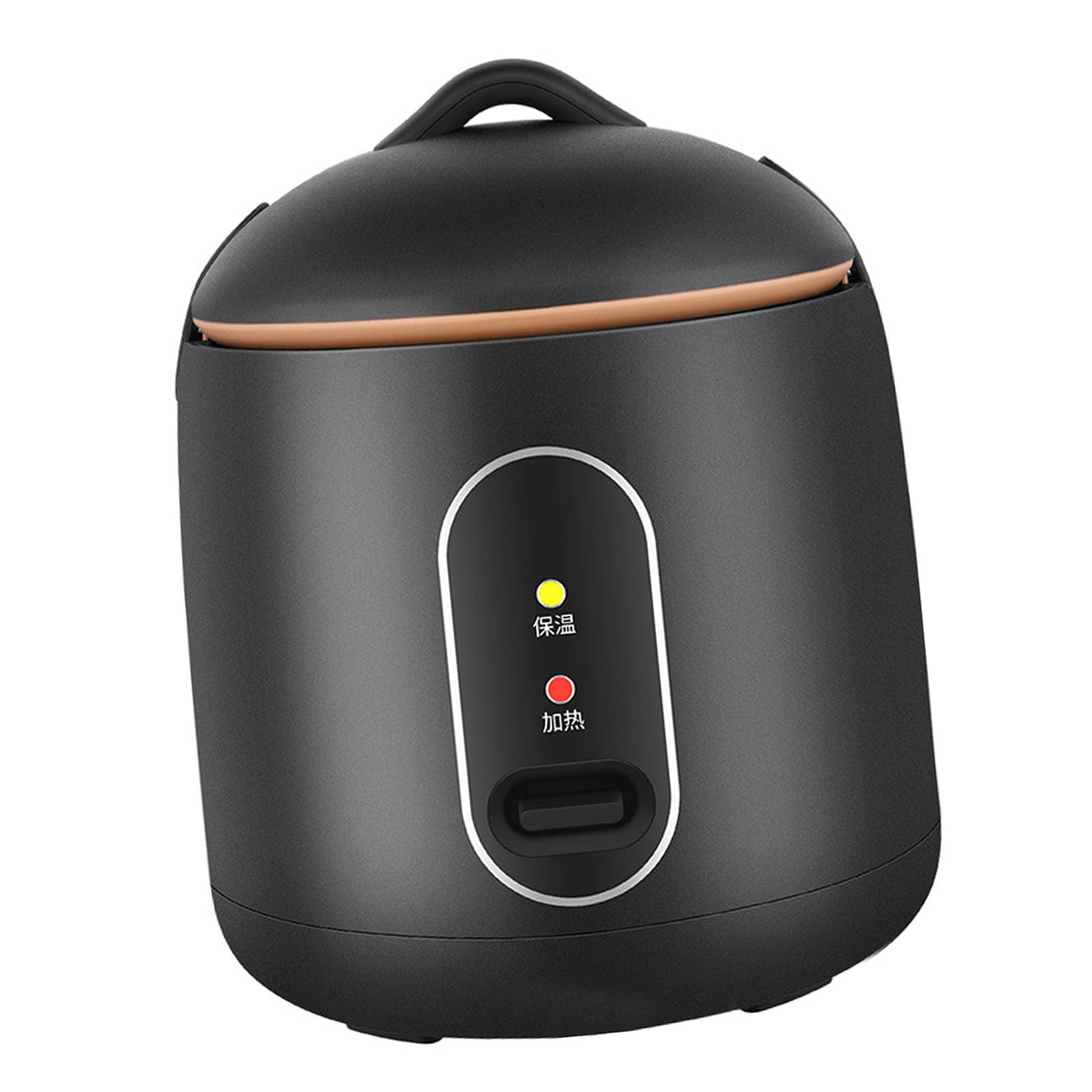 Mini olla de arroz Negro Small Automático de 1.2L Cocinera de arroz térmica con forro de olla humeante para dormitorio pequeño cocina para uso del hogar