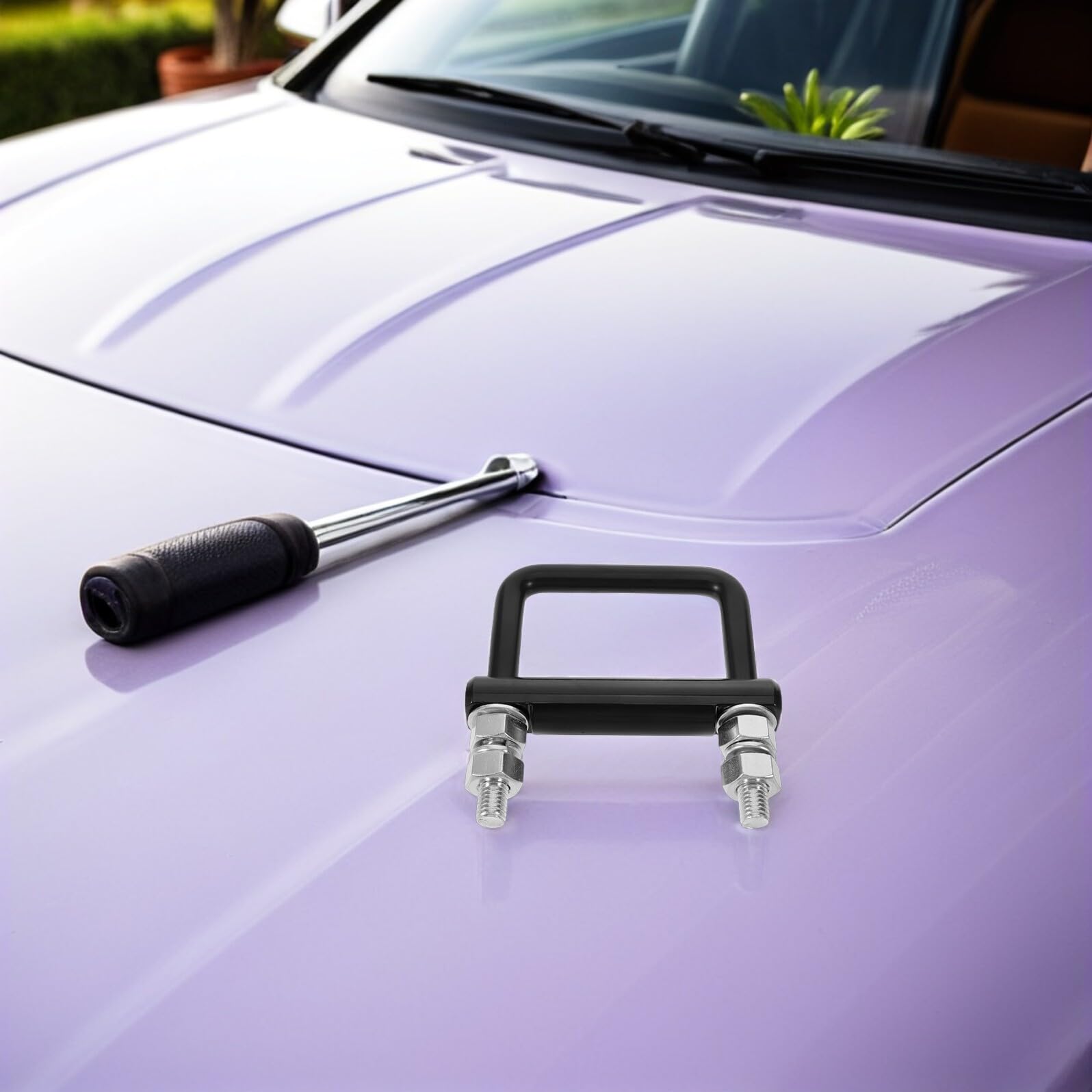 Grillete de Remolque de Negro para Coche SUV Remolques Furgonetas Caravanas Portabicicletas y Accesorios Exteriores de Transporte