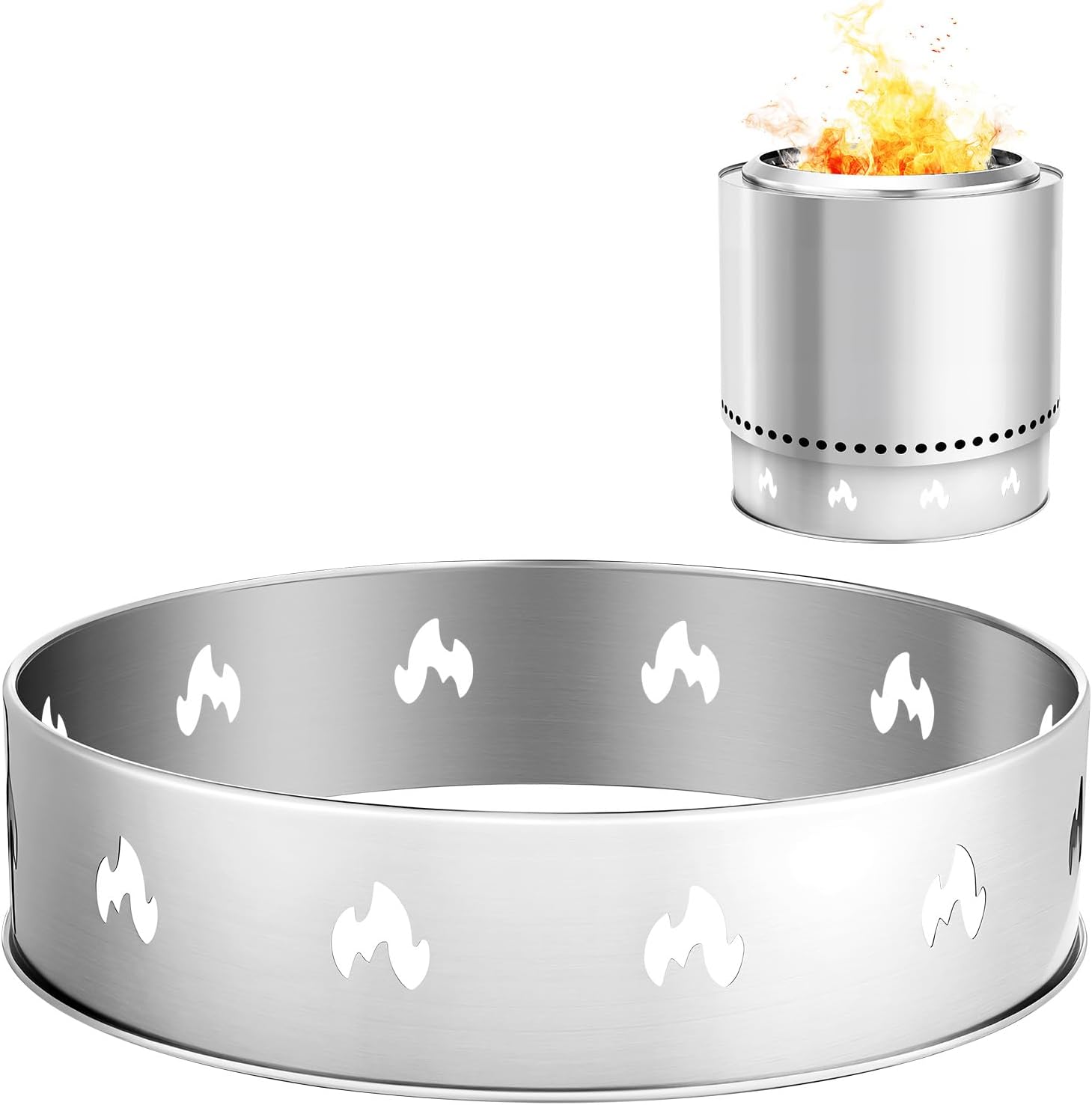 VEVOR Fire Pit Stand for Solo Stove Bonfire,19.5 Inch Smokeless Fire Pit Ring,Stainless Steel Fireplace Stove Ranger Support Frame Accessory, Portable Outdoor Camping Holder Tools for Fireplace