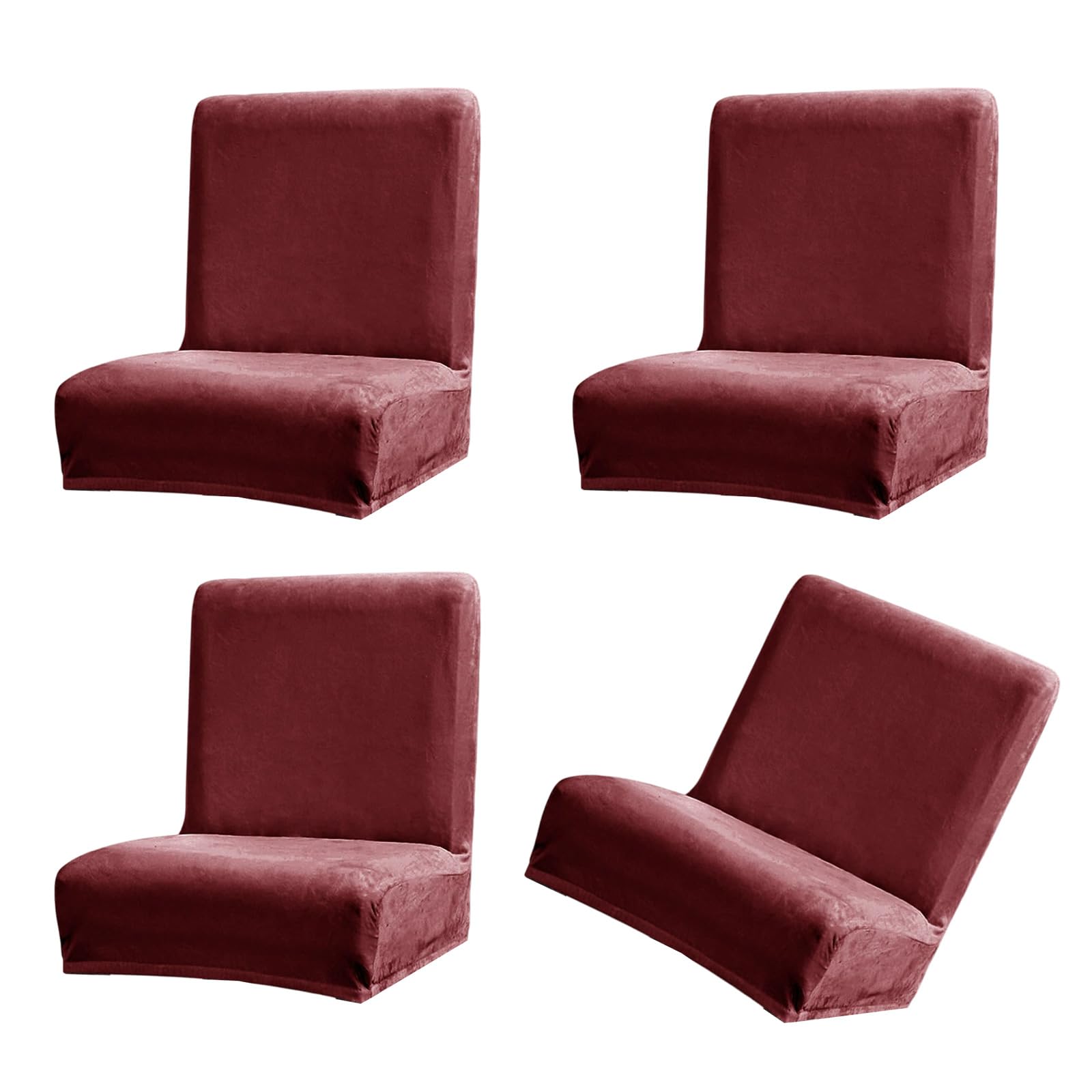 Buxuaaaa A Buxuaaa Washable Polyester Chair Slipcovers Flexible Designs Most Chairs Multiple Color For Living Room Kitchen Low Back Chair Cover