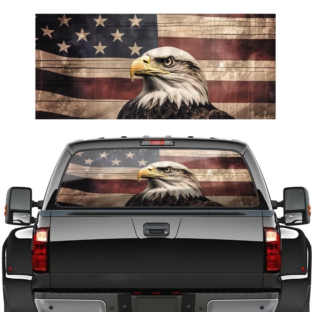 American Flag Window Graphic Perforated Rear Window Film Truck Suv Glass American Flag Window Graphic Perforated Rear Window Film Truck Suv Glass