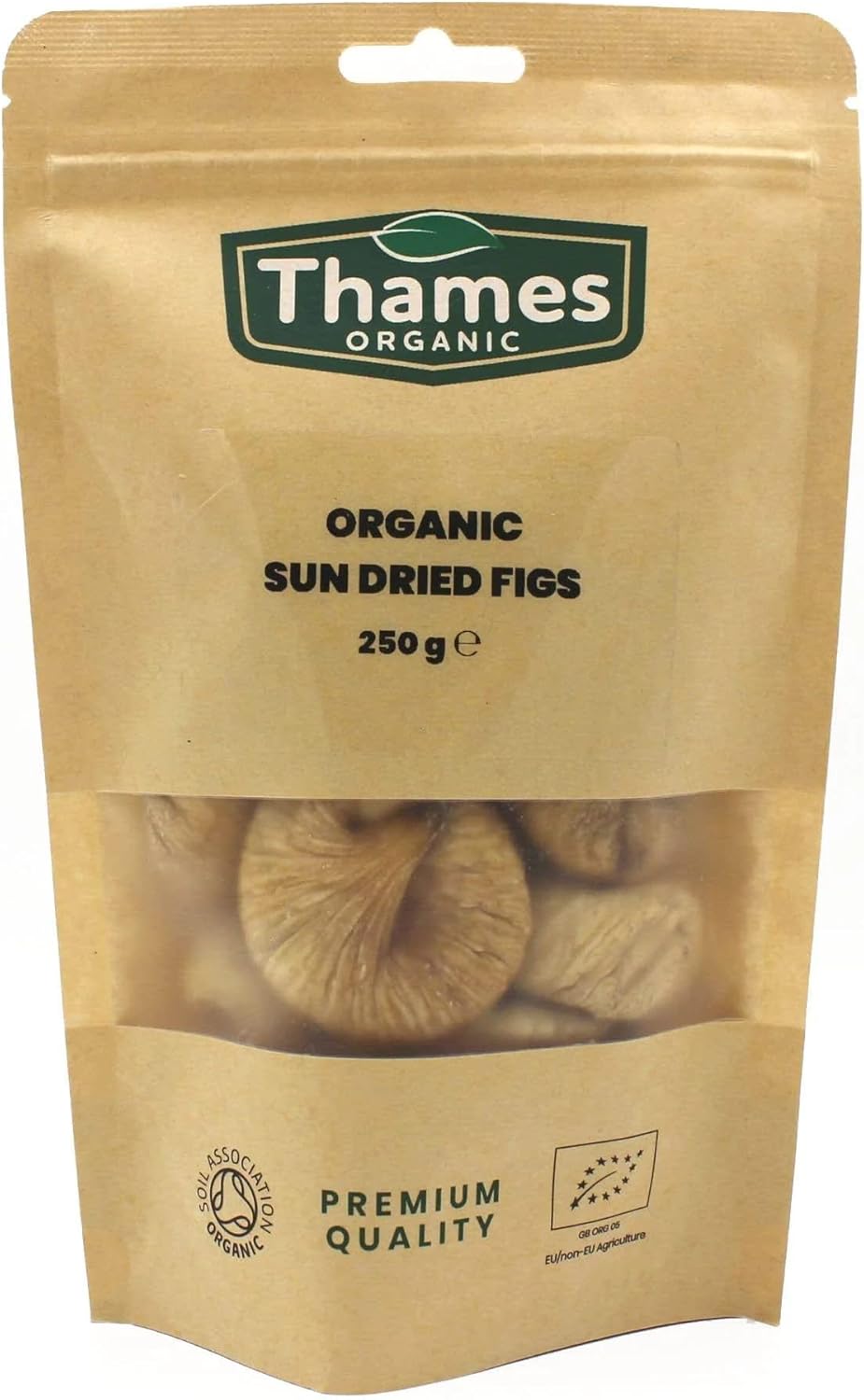 Organic Sun Dried Figs 250g Raw, Vegan, NonGMO, Unsulphured, High