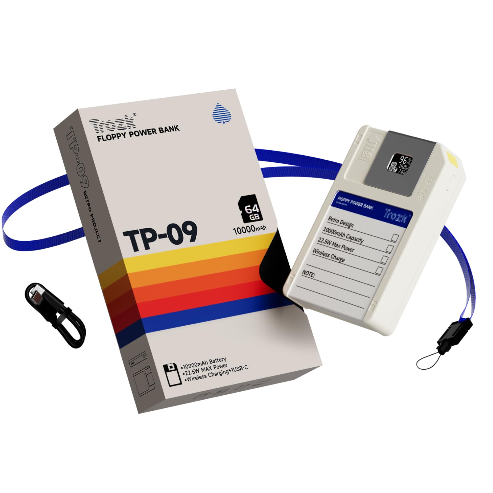 【最終価格】国内唯一正規代理店 モバイルバッテリー TP09U フロッピー型 Amazon | 国内唯一正規代理店 Trozkモバイルバッテリー TP09U レトロ