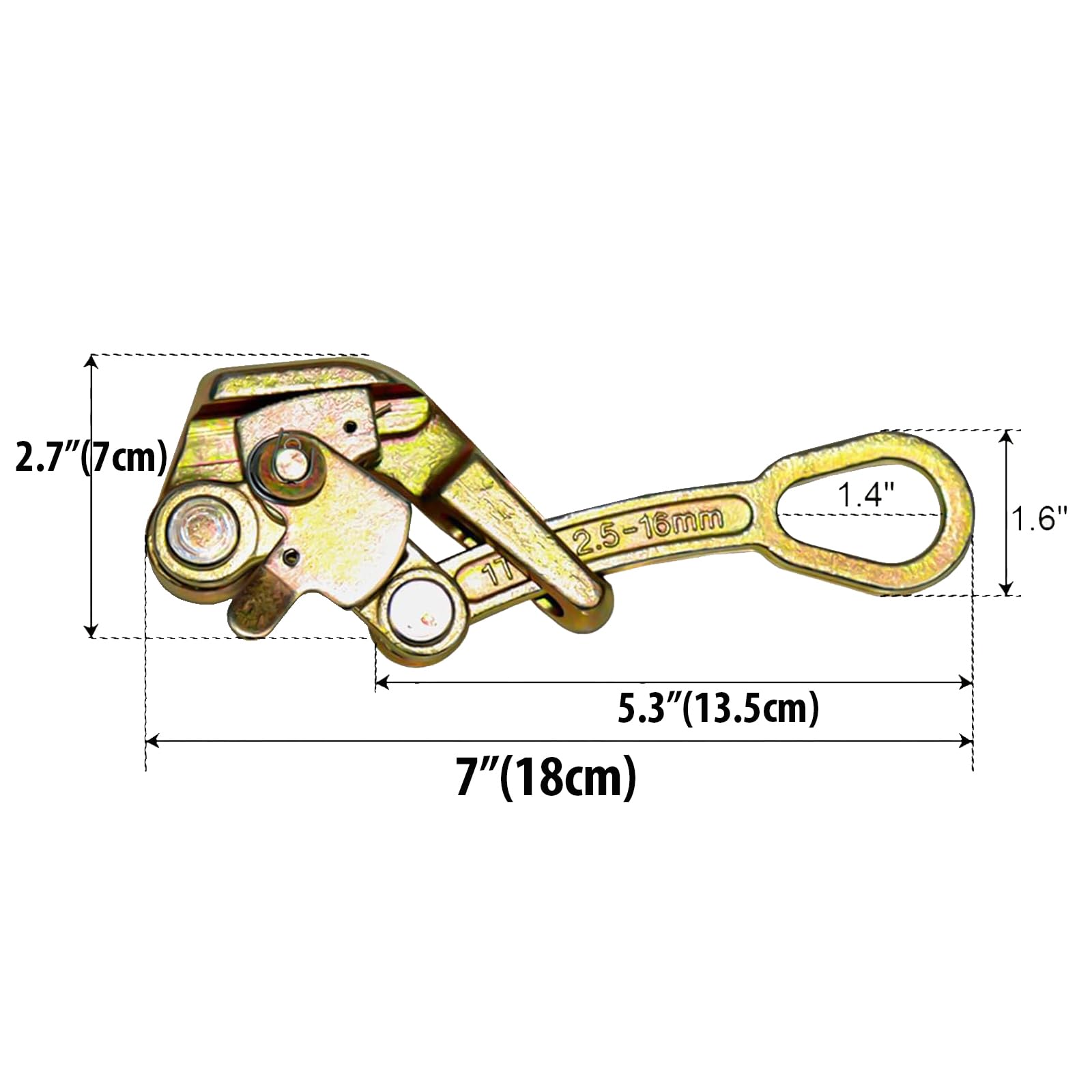 Tiracavi in acciaio resistente per recinzioni e filo spinato, per un facile allungamento e tensionamento dei cavi (2t/4409)