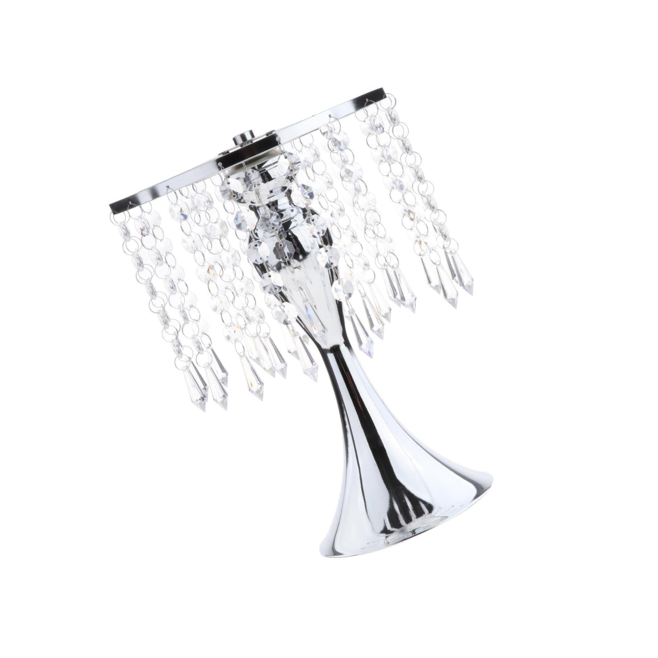 Zambuph Beautiful Candle Holder Table Centerpiece for Wedding Flower Vase Decor Delicate and Charming, Silver, 26cm