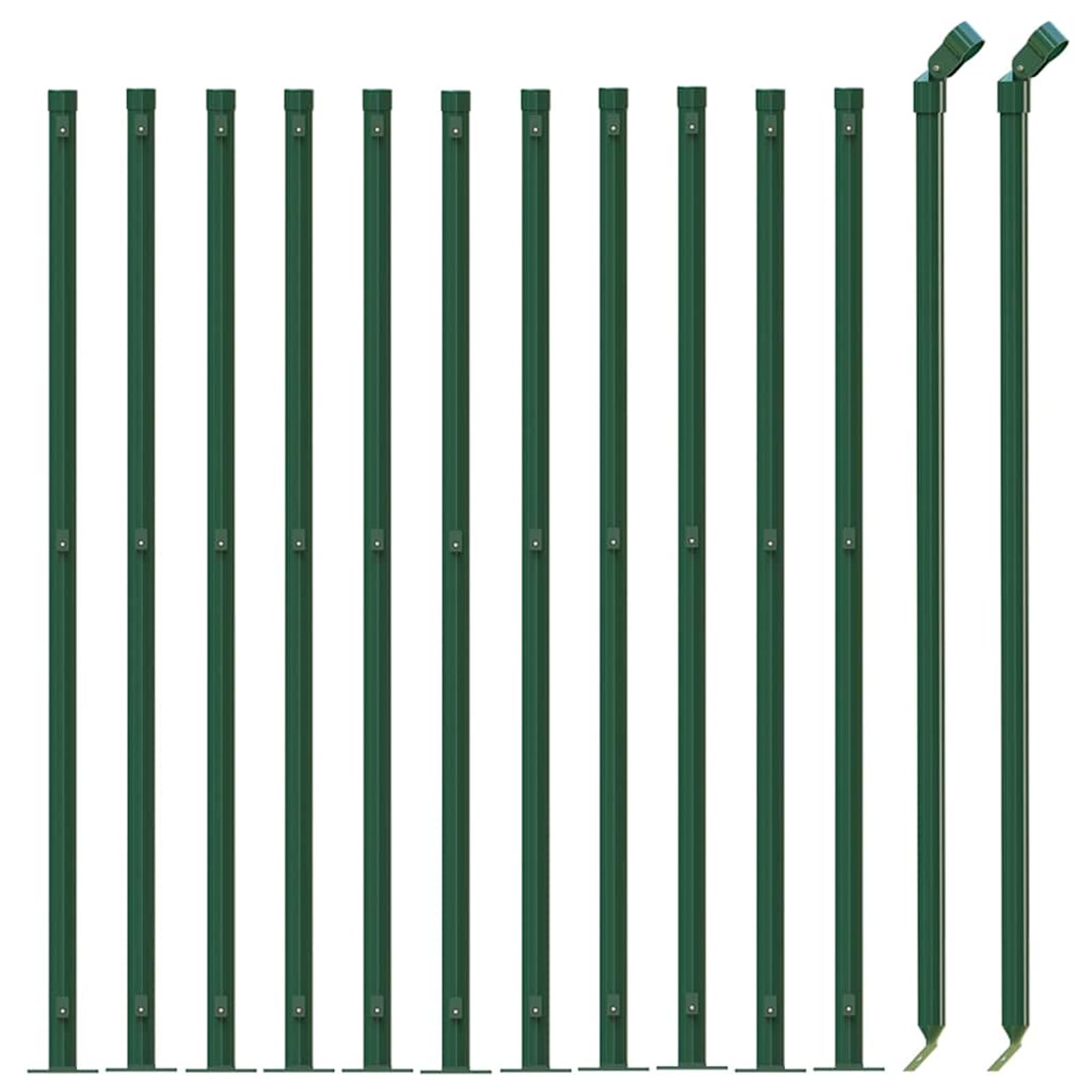 Homgoday Cerca de Alambre con Brida Verde 1,1x25 m, Valla de Malla, Tensión Cerca Alambrada, Malla Metálica para Plantas y Animales, múltiples usos
