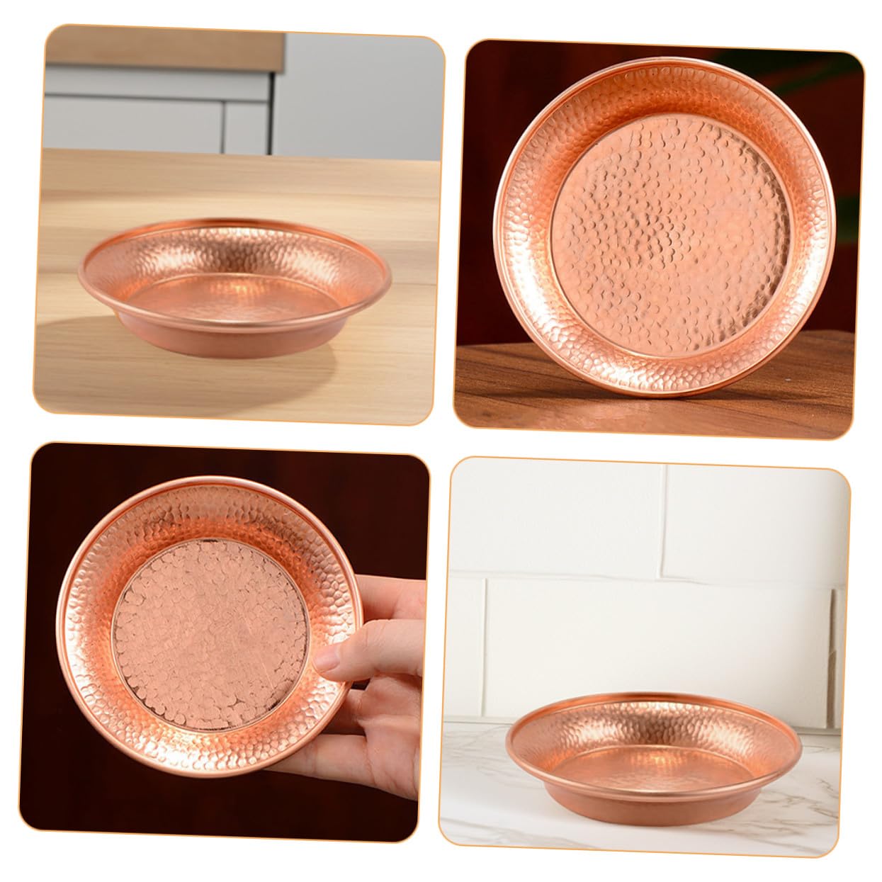 Cuencos de cobre 2 piezas de cobre puro tibetano cuencos de sacrificio para agua Buda cuencos de agua meditación hogar decorativo mandala plato