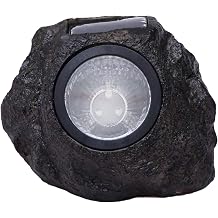 LEDMOMO Solar Powered LED Light Solar 3 Lumen Spotlight Imitation Stone Lamp for Pathway Landscape Garden Outdoor Patio Yard