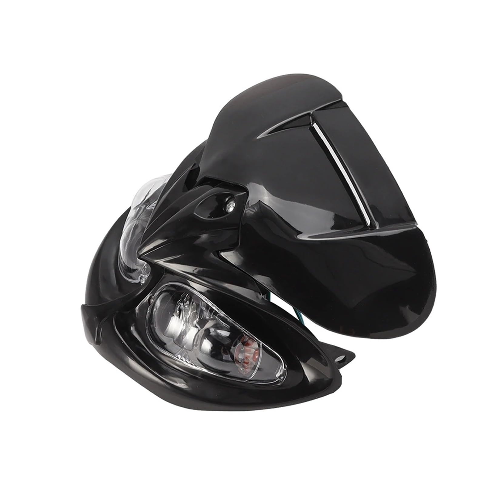 SANCAK Faros De Motocicleta Faro Universal Para Motocicleta Lámpara Doble Cabeza Luz Led Carenado Dirt Pit Bike Para ATV Hi Lo Beam 4 Ojos Para