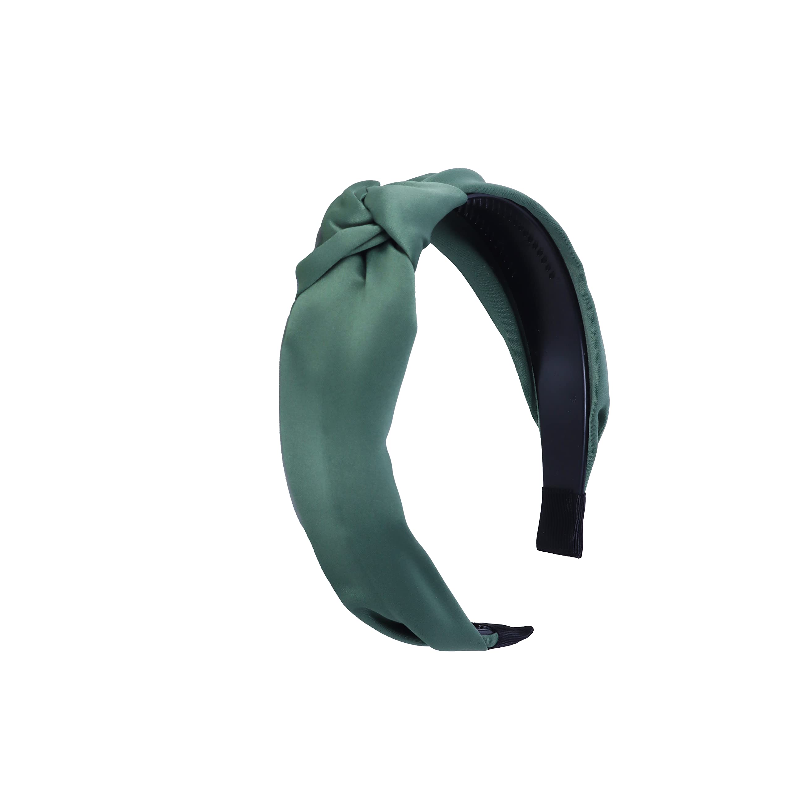 Satin Knot Headband for Women (Olive)