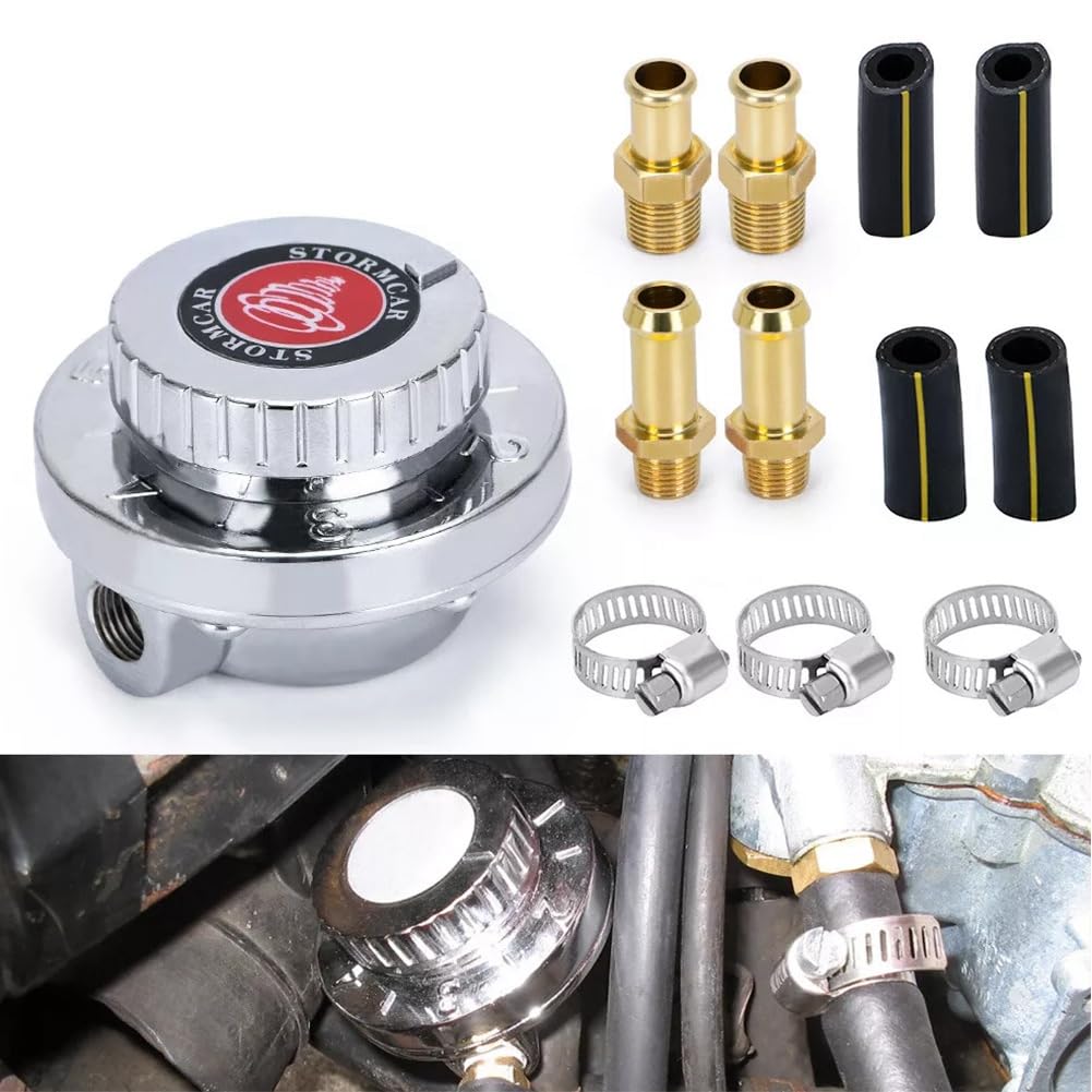 Régulateur de pression de carburant universel réglable 1-6 PSI pour moteurs à carburateur