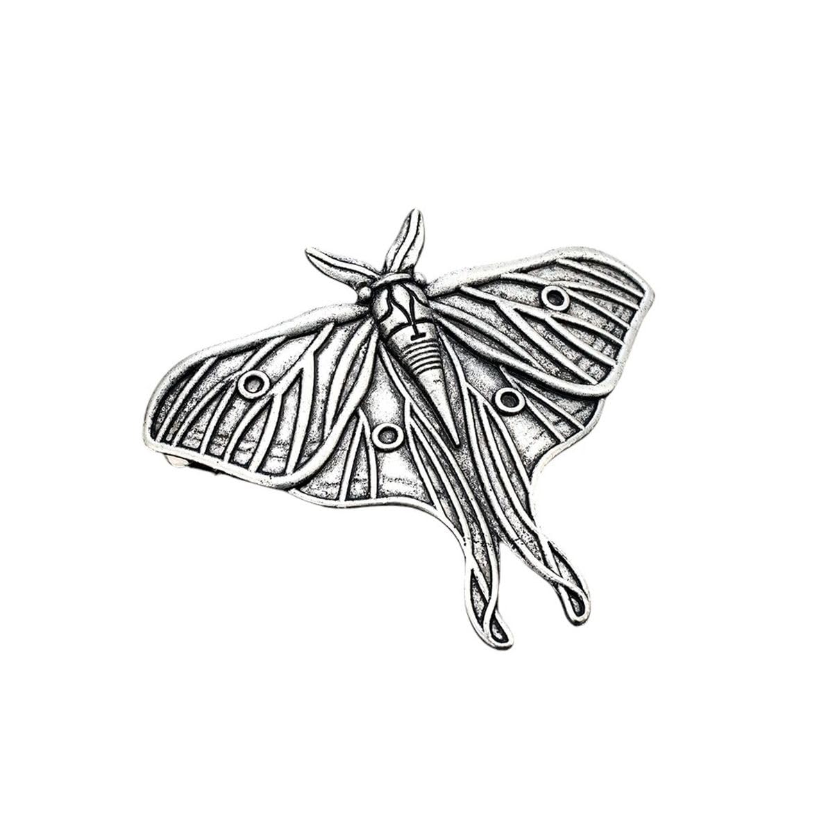 New 2025 Unisex Vintage Luna Moth Hair Barrettes For Women Punk Gothic Hairpin Wicca Witch Headwear Graceful Accessories Female Jewelry Findings Fashion Trendy Creative Gift For Women And Men