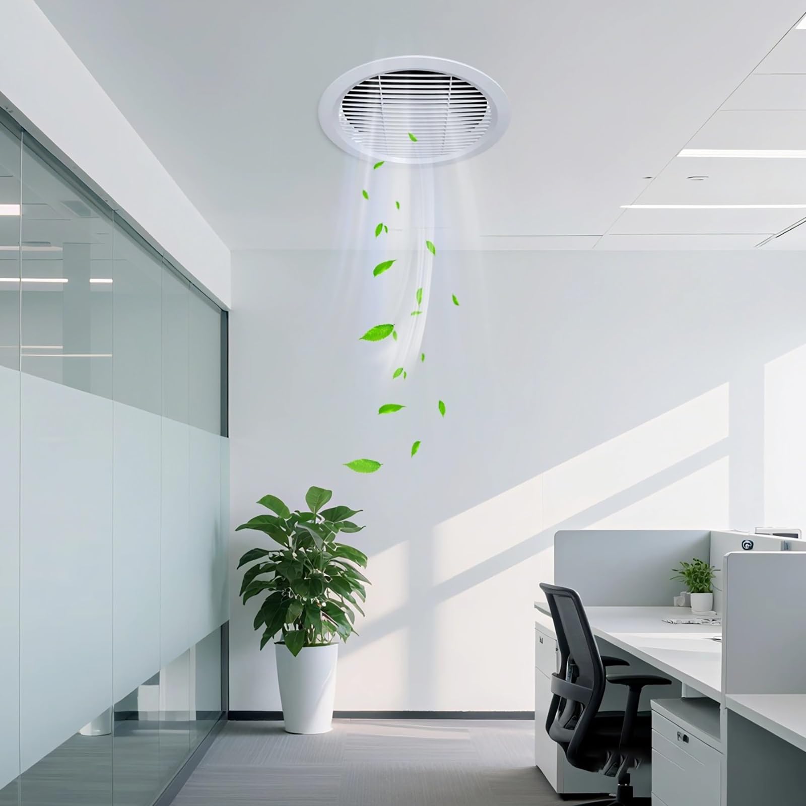 Copertura per Bocchetta di Ventilazione Rotonda, Griglia di Ventilazione in Plastica per Interni Ed Esterni, per Pareti O Soffitto(16"/400mm)
