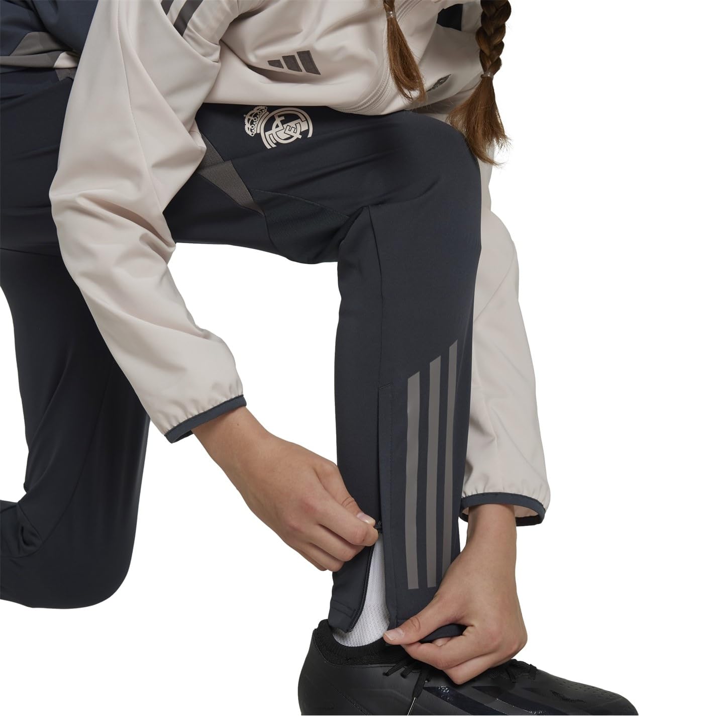 adidas Real Madrid - Pantaloni da allenamento per bambini, colore: Grigio Junior 24/25