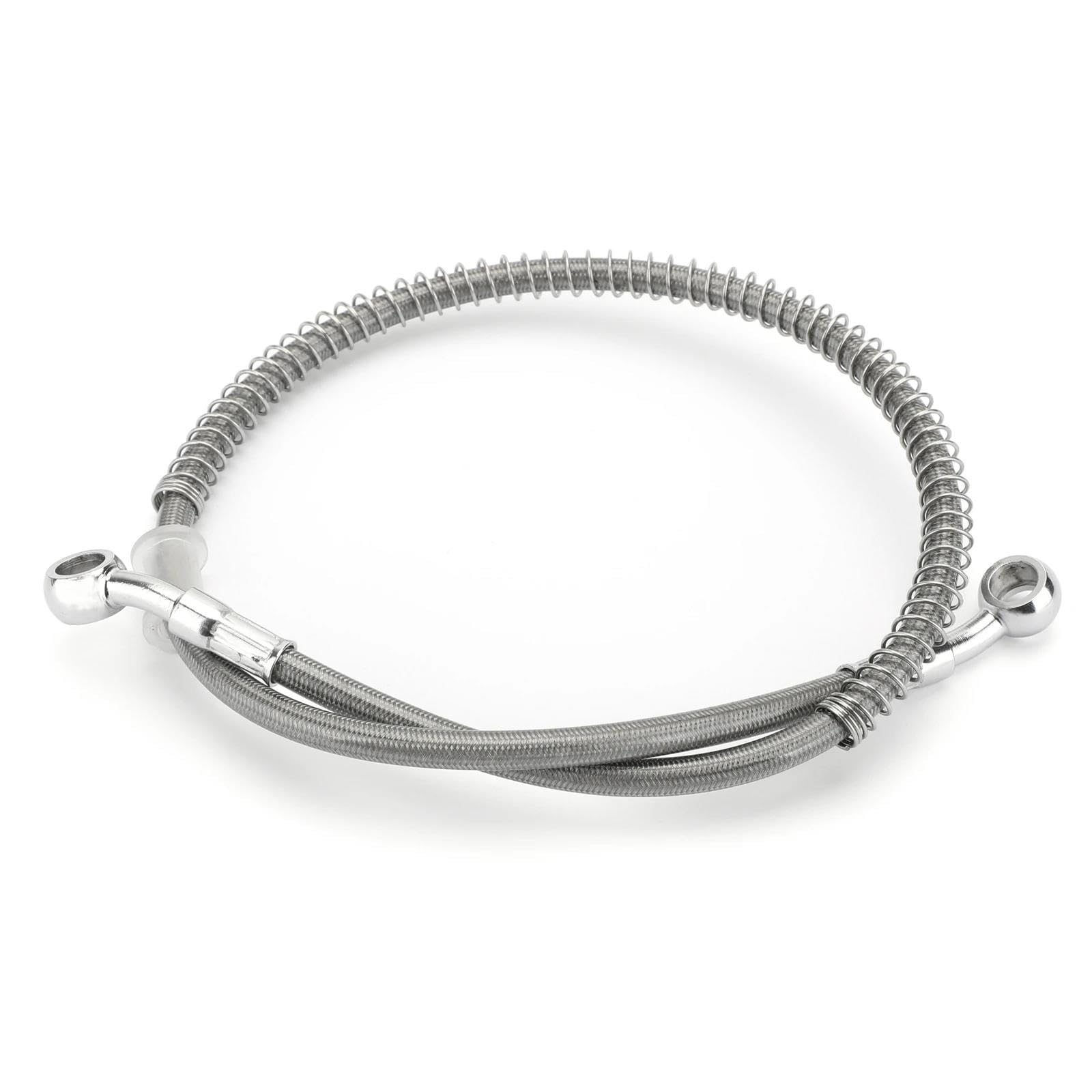 Ksxzw Silver Motorbike Part Motorcycle Brake Oil Hose Line Fitting Stainless Steel Swivel End 70Cm/28