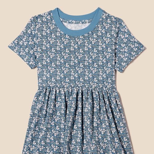 Amazon Essentials Girls and Toddlers' Short Sleeve Jersey Dress, Pack of 33