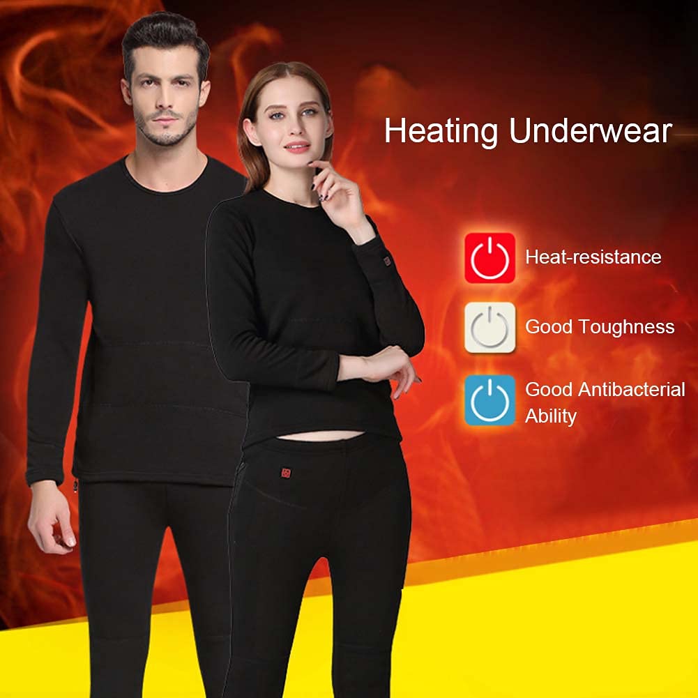 Abbigliamento riscaldato ricaricabile tramite USB, controllo intelligente della temperatura per attività all'aperto, biancheria intima termica
