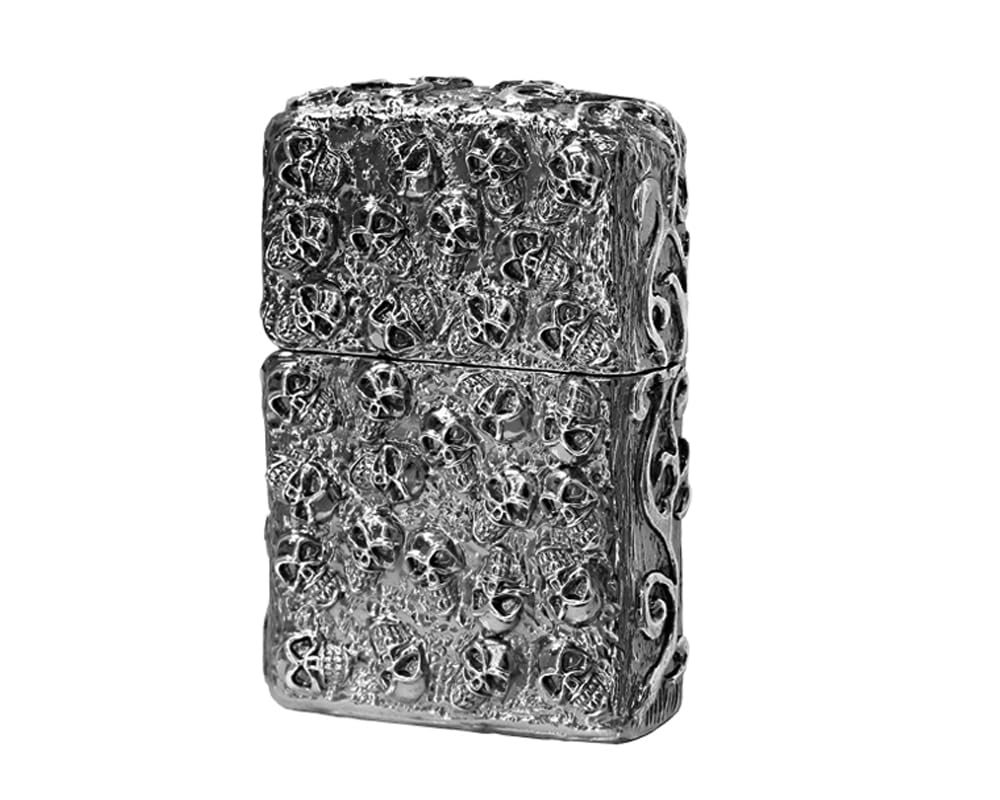 スカルデザイン シルバー925オイルライター 楽天市場】zippo (ジッポーライター) スカルジャケットWNB
