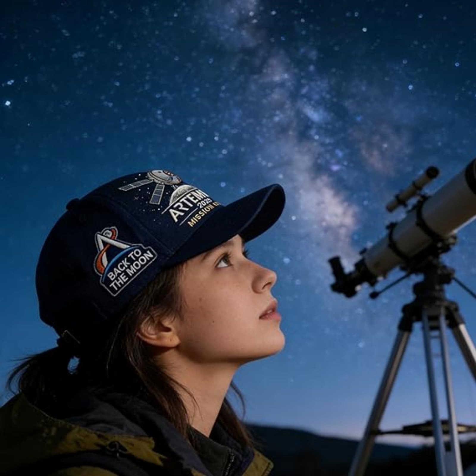 Artemis II Lunar Mission Commemorative Cap, Adjustable Embroidered Baseball Hat for Men & Women, NASA Space Gear — view 6