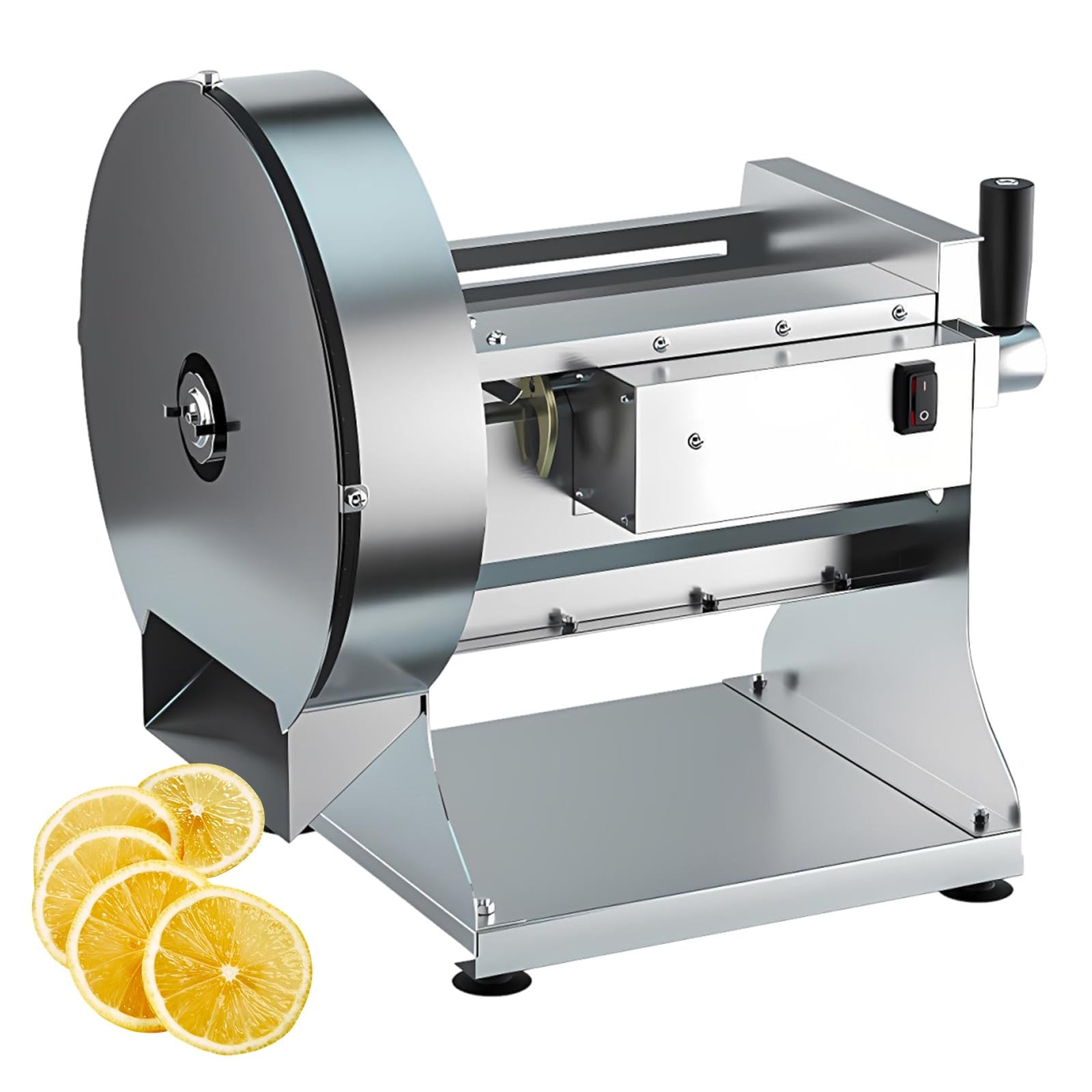 Kommerzieller Gemüseschneider Elektrisch und Manuell, Edelstahl Küchenmaschine für Vorbereitung, Robuster Streifenschneider für Catering, Buffet und Gastro