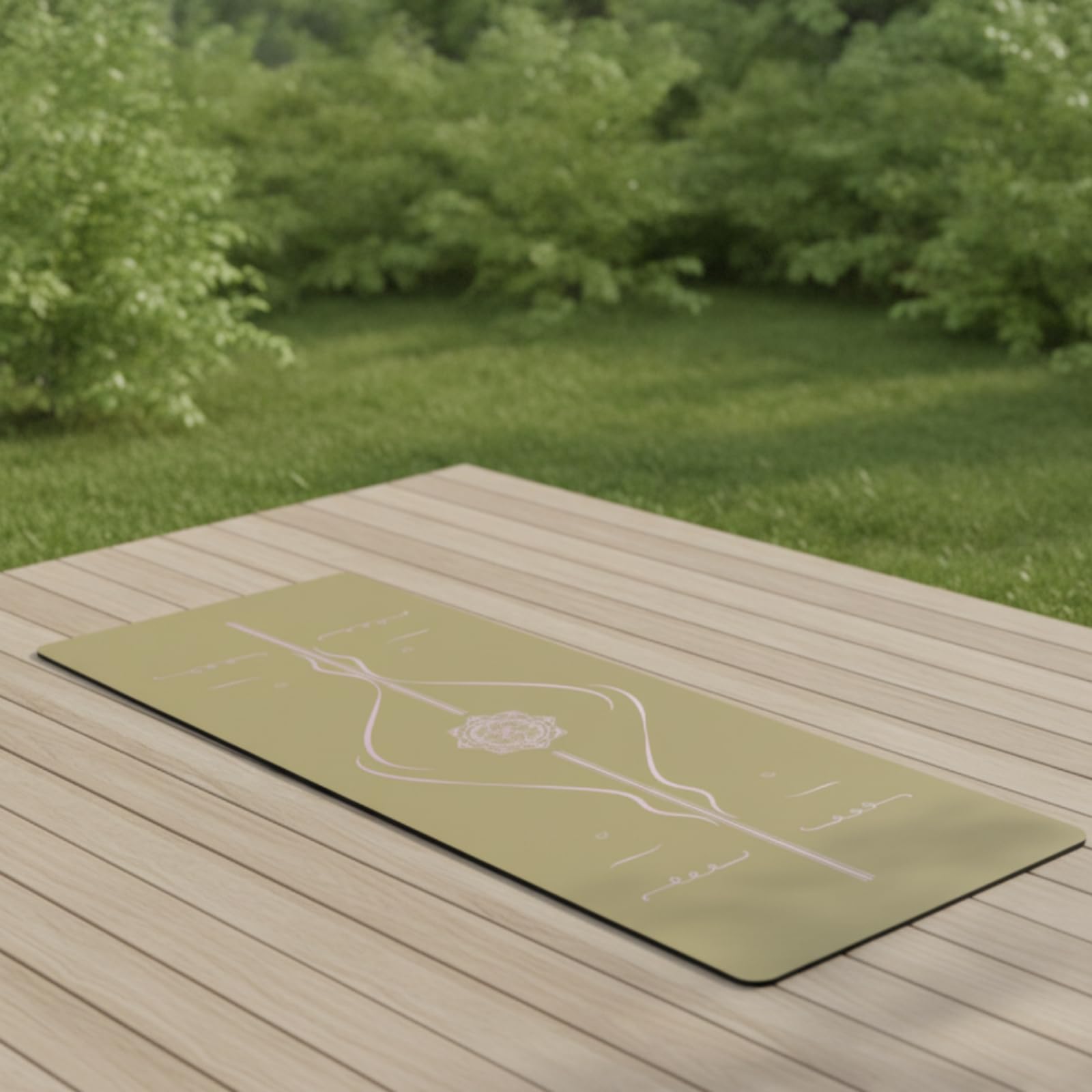 Yogamatte gedämpft Yogamatte mit Kautschuk-Unterseite gepolstert Pilatesmatte für Yogis, Yogastätte, Zuhause