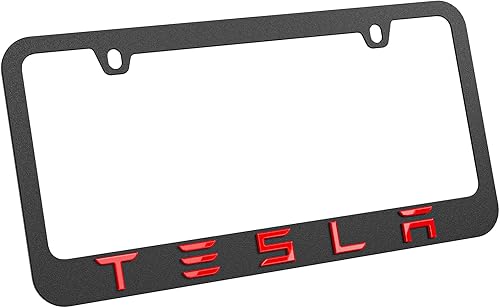Miniatura 3 de Marco de matrícula negro para Tesla