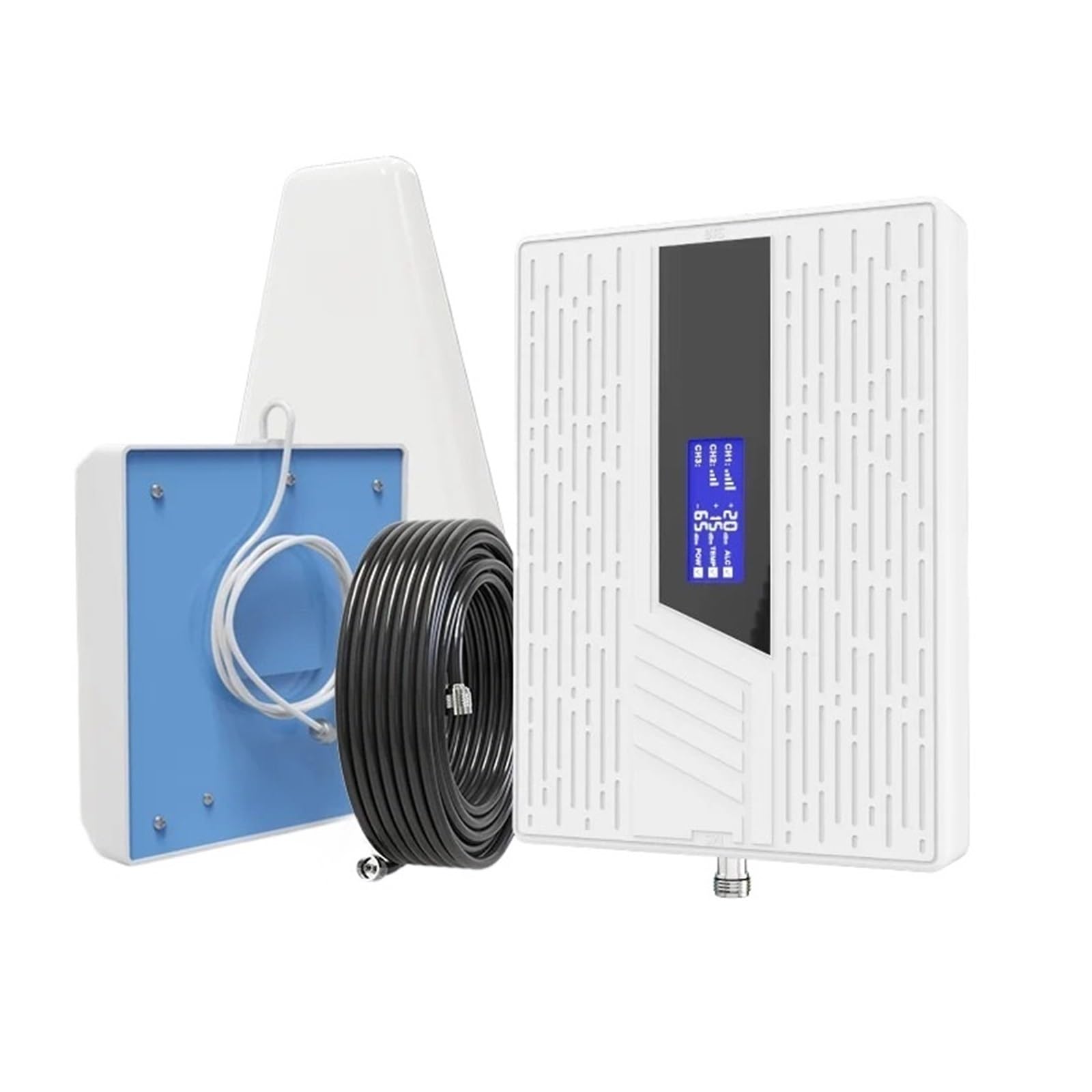 Wzmacniacz Sieci Komórkowej 2100 1800 900 Zestaw Antenowy Wzmacniający Sieć LTE GSM Zwiększa Zasięg Sygnału 4G Szerszy zasięg(B2B5B28)