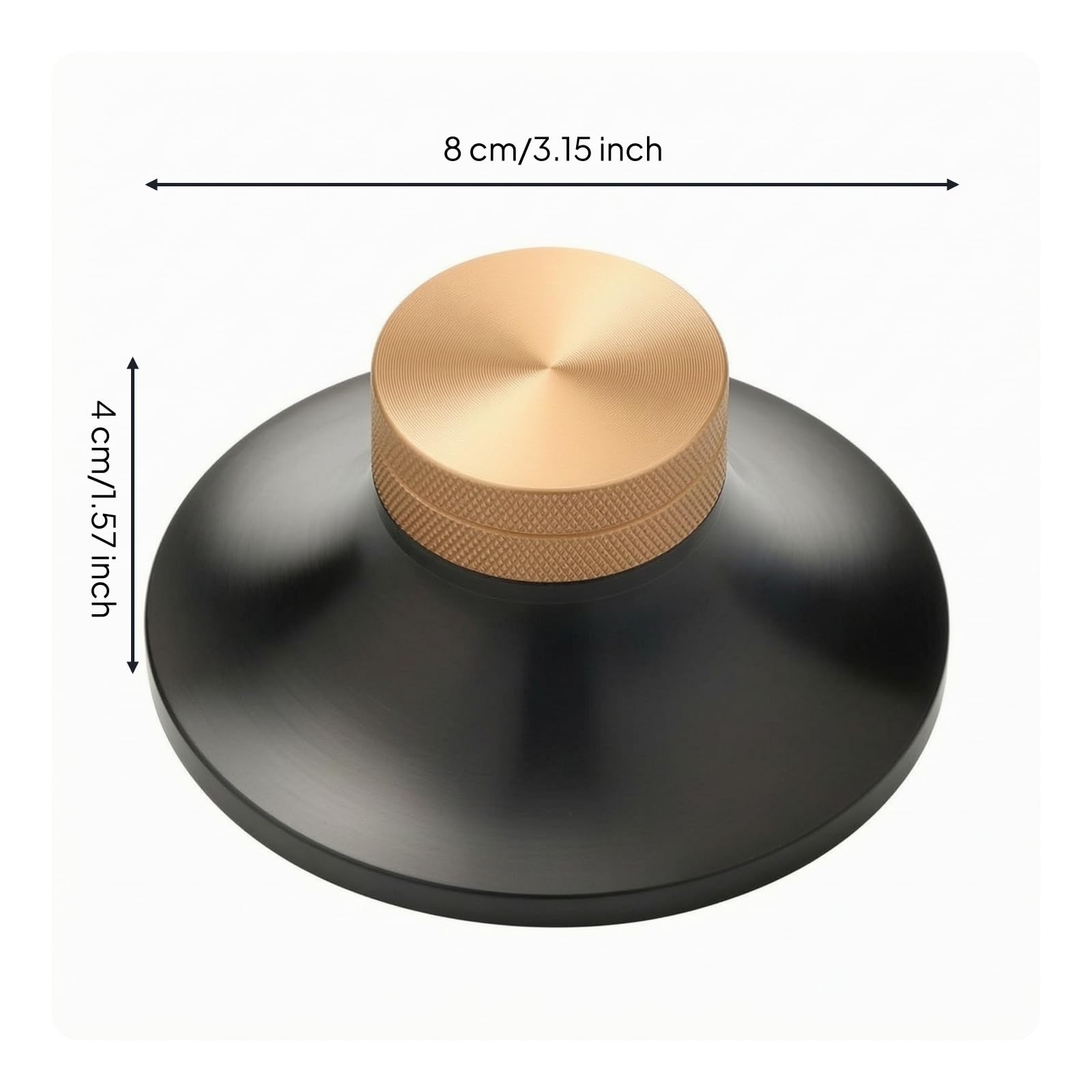 Record Player Stabilizer Stabilizzatore per Giradischi Peso Clamp Vinile Costruzione Robusta in Lega di Alluminio E Ottone Migliora Definizione E