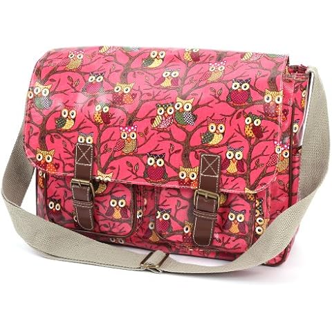 Anladia Cartoon Owl Print Cross Body Bag Cover