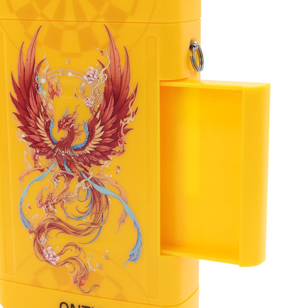 CUESOUL ANTIE Étui Rigide pour fléchettes,Contient des fléchettes et des Accessoires supplémentaires, avec Quatre Symboles mythologiques,Utilisation Durable