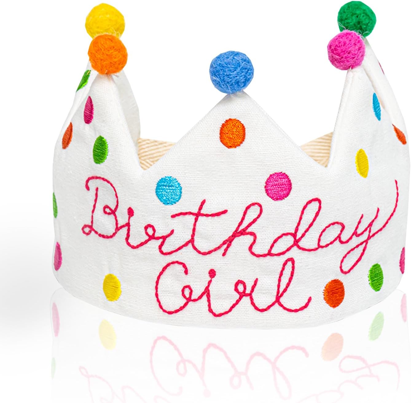 Personalized Hand Embroidered Birthday Hats Happy Birthday Crowns 1st Crown First Party Hats for Baby Kids Boy Girl