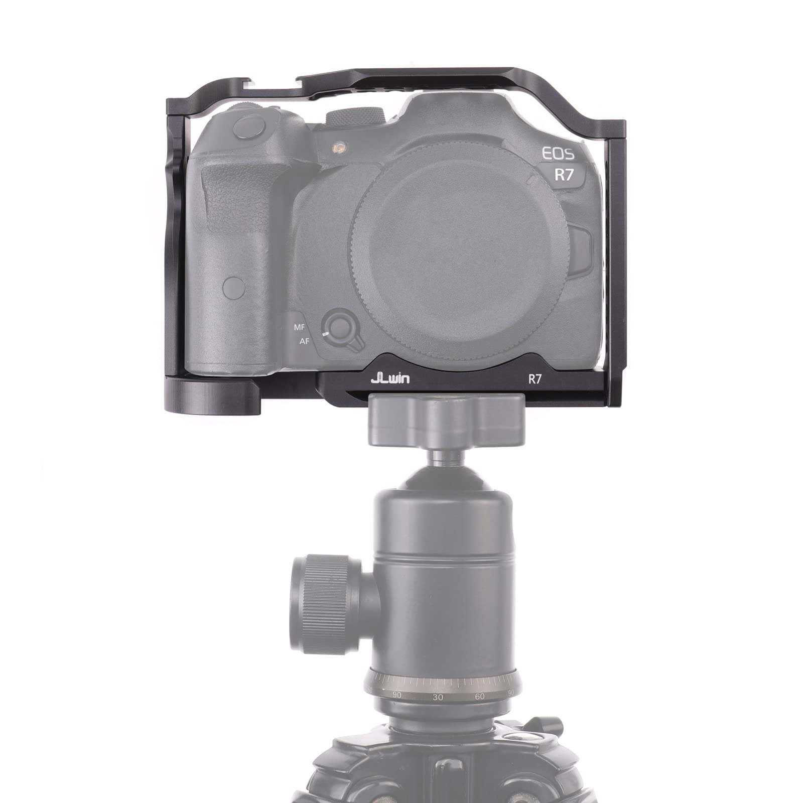 FOTGA Klatka na aparat do produkcji wideo Stabilizator Rig z aluminium z mocowaniem typu Cold Shoe i śrubami 1/4" 3/8" do bezlusterkowej lustrzanki Canon EOS R7