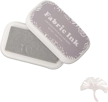 Ink Pads for Rubber Stamps, Stamp Pad for Fabric Wood Paper Stamping, Washable Fingerprint Thumbprint Ink Pad, Craft Ink Pad Stamps Partner DIY Color Gray
