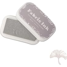 Ink Pads for Rubber Stamps, Stamp Pad for Fabric Wood Paper Stamping, Washable Fingerprint Thumbprint Ink Pad, Craft Ink Pad Stamps Partner DIY Color Gray