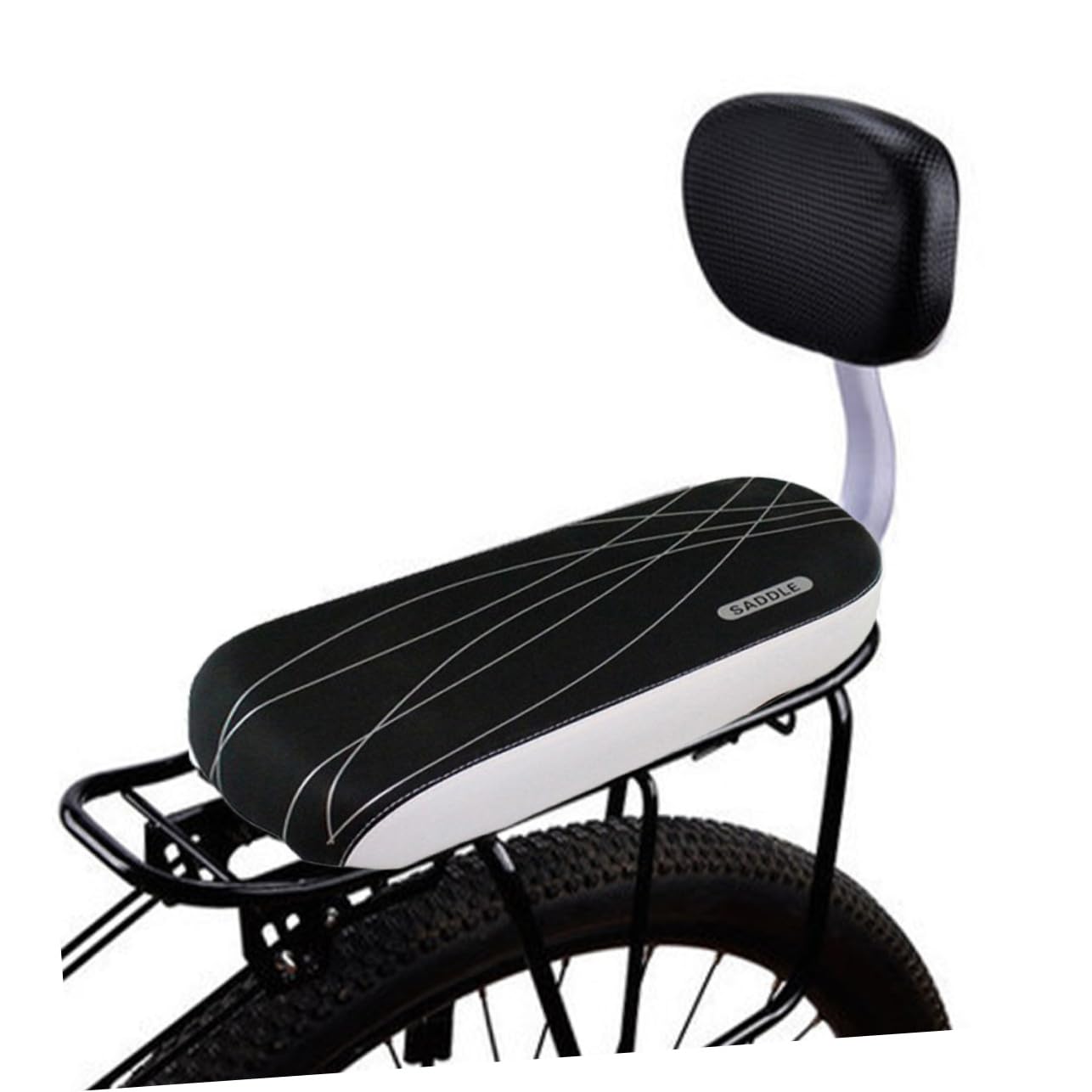ULTECHNOVO Seggiolino Posteriore e Struttura Robusta Ragazzi Installazione Rapida per Bicicletta in PU e Spugna Schienale Imbottito per Sicurezza e Comfort