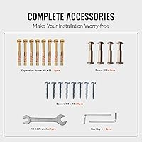 Vista 6 de Happybuy Pasamanos para escalones al aire libre, barandilla de escalera para exteriores de 1 o 3 escalones, pasamanos de hierro forjado negro