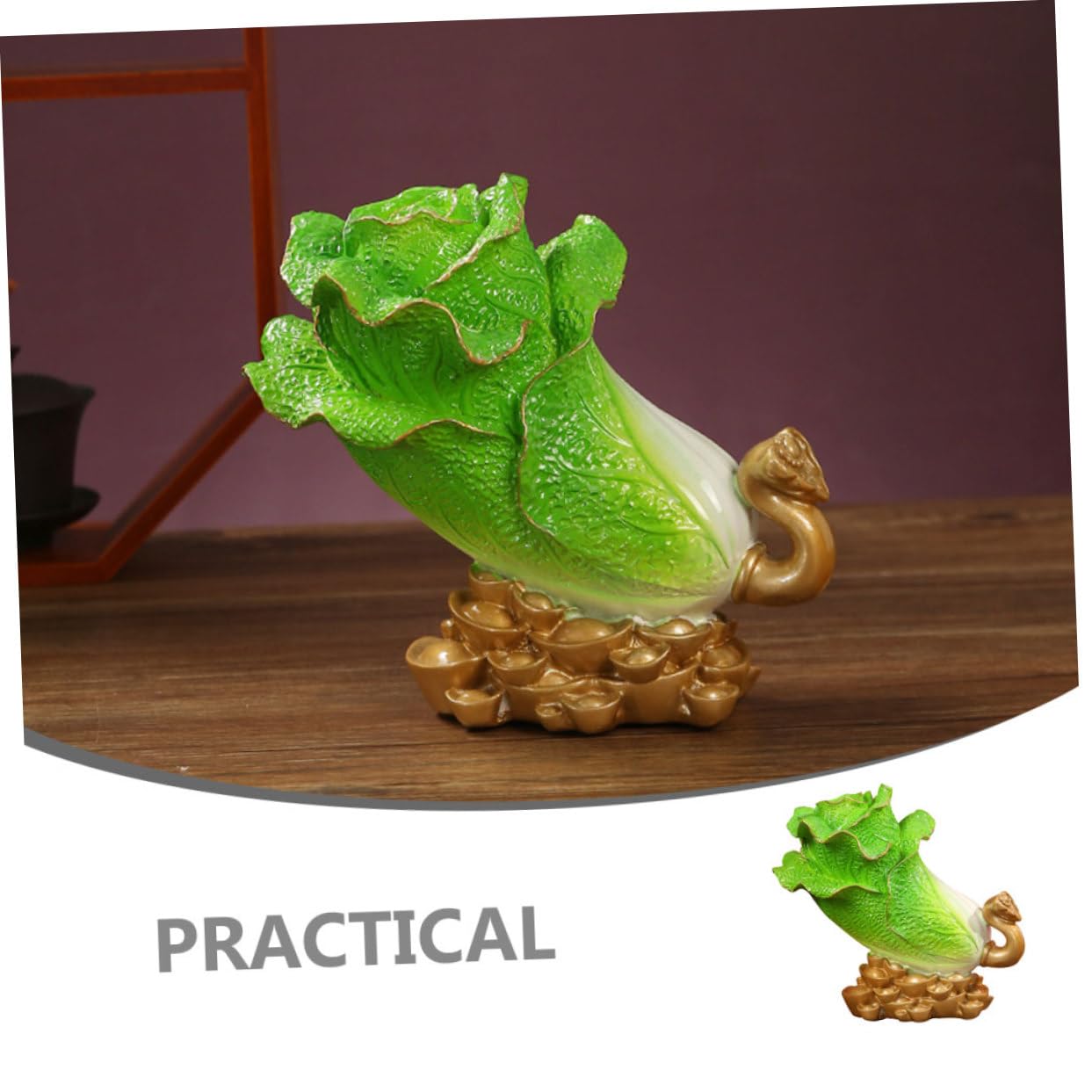 白菜の形の置物 Amazon.com: 中式百财有余玉Feng Shui Decor (The Cabbage