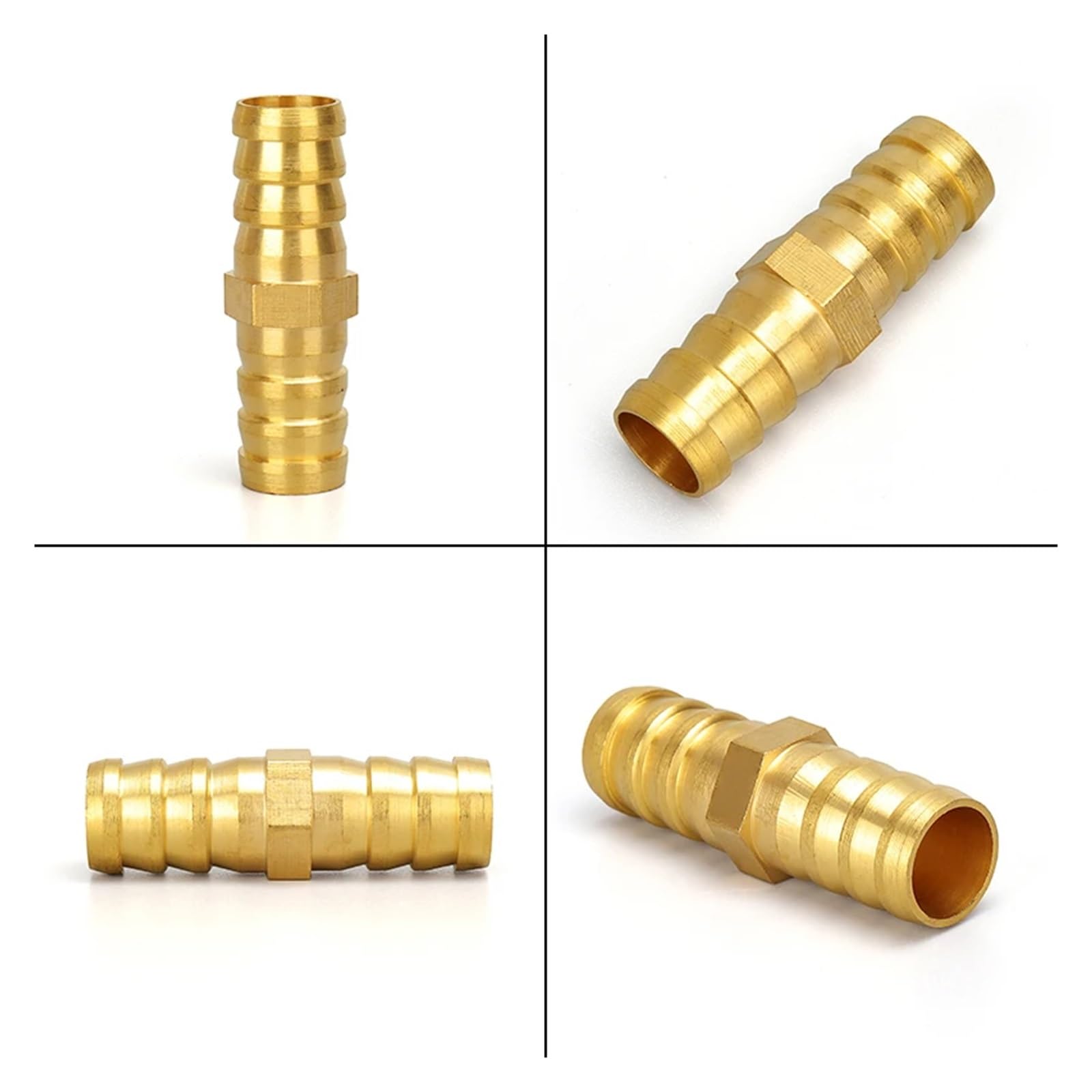 Racores de empalme con espiga de latón, Conector de cobre amarillo la pagoda manera instalación tuberías Barb 2 for tamaños múltiples manguera(50mm)