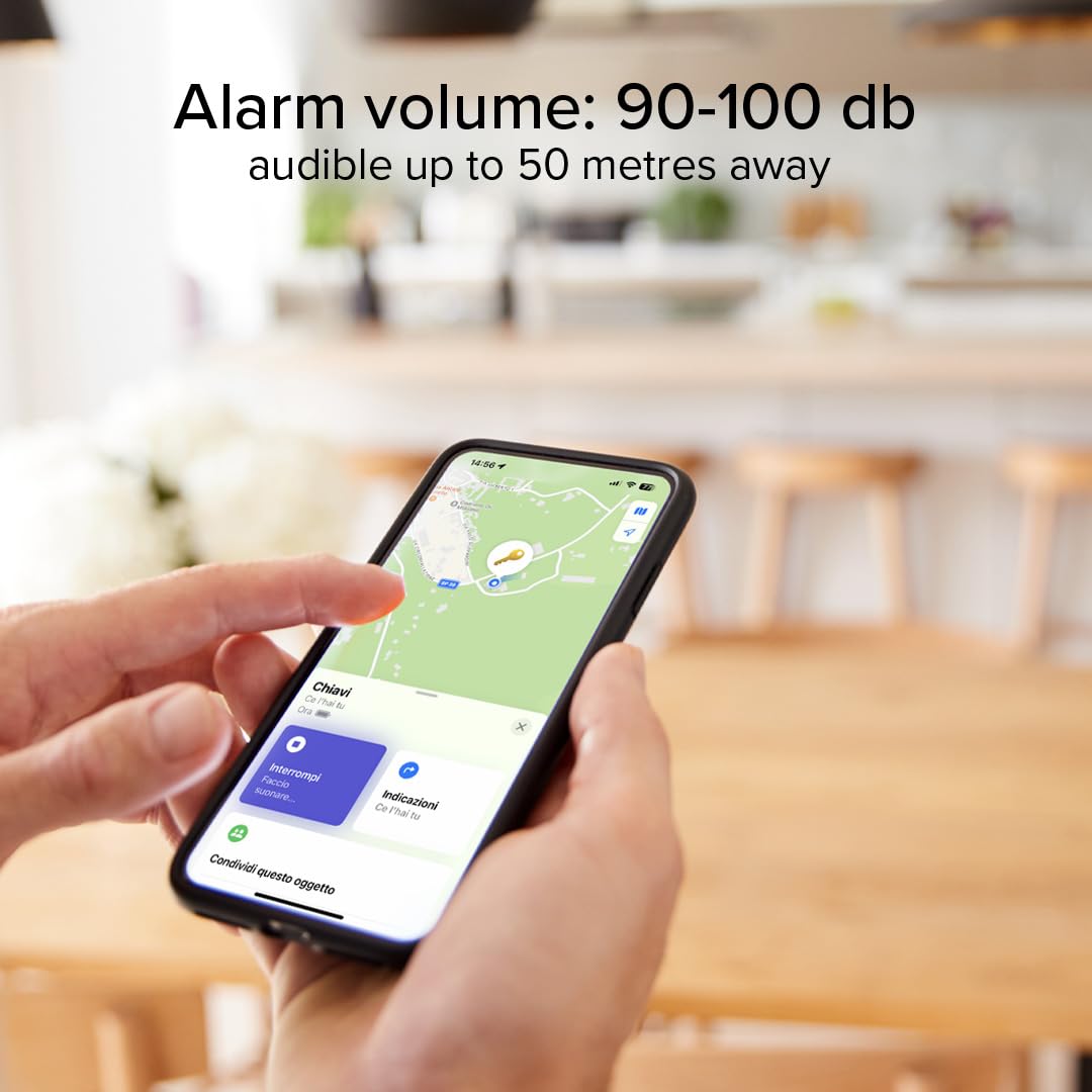 SBS Track My Circle Localizzatore Chiavi Compatibile Apple Dov'È 100 dB IP65 Impermeabile Bianco