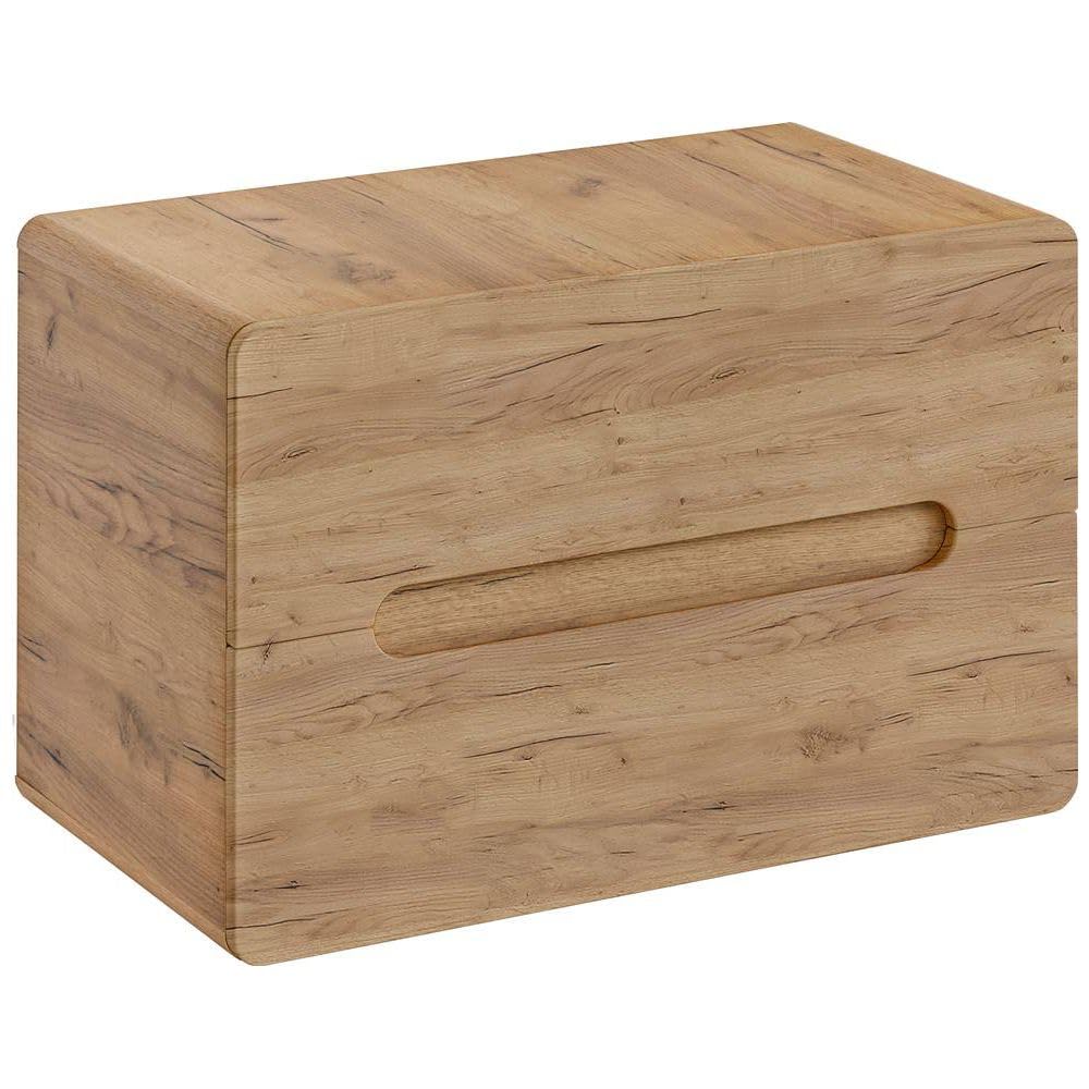 Lomadox Badmöbel Waschtisch Set LUTON-56-CRAFT in Wotan Eiche Nb., B/H/T ca. 130/200/46 cm