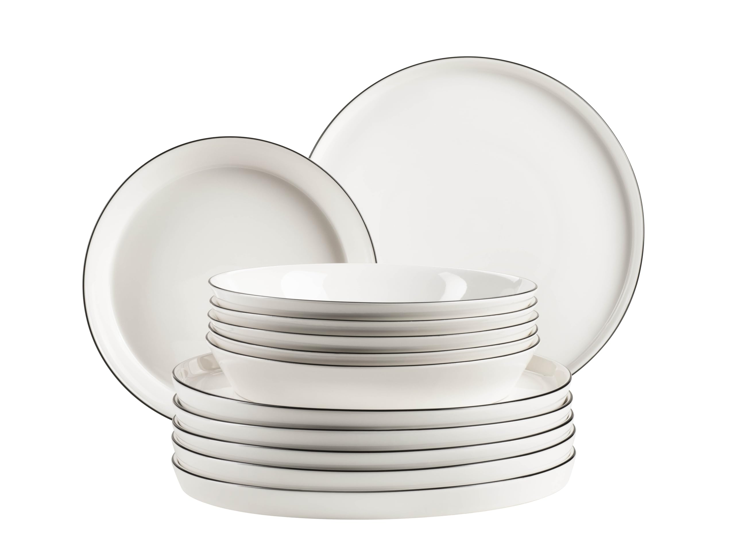 HOMLA Sinnes Dessertteller 15cm - Weißer Porzellanteller Mit Goldakzent Für Desserts