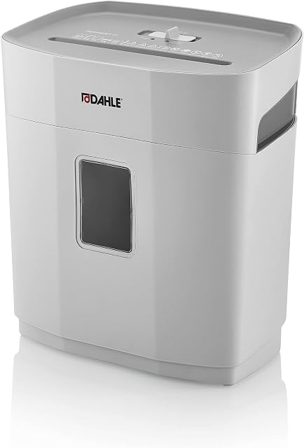 Dahle PaperSAFE PS 120 niszczarka dokumentów (8 arkuszy, poziom bezpieczeństwa P4, cięcie cząstek, nie zawiera oleju i konserwacji, 12 litrów) szara