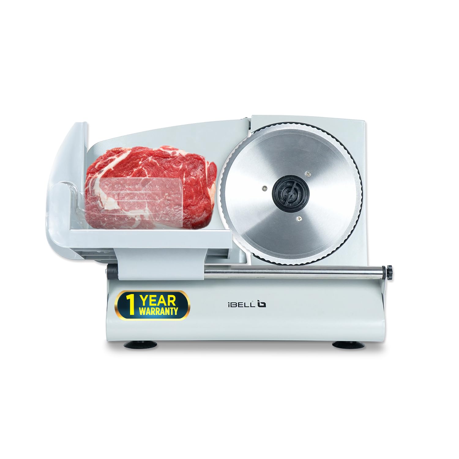 iBELL MS2330M Electric Meat Slicer, 1000W, Heavy Duty Slicing Machine with Stainless Steel Blade for Boneless Meat/Bread/Cheese/Vegetables (Silver)-image-40